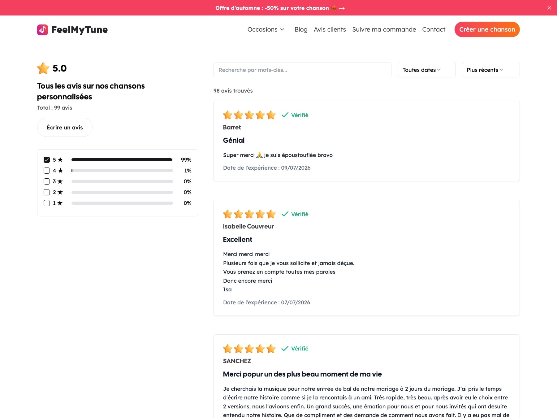 FeelMyTune customer reviews