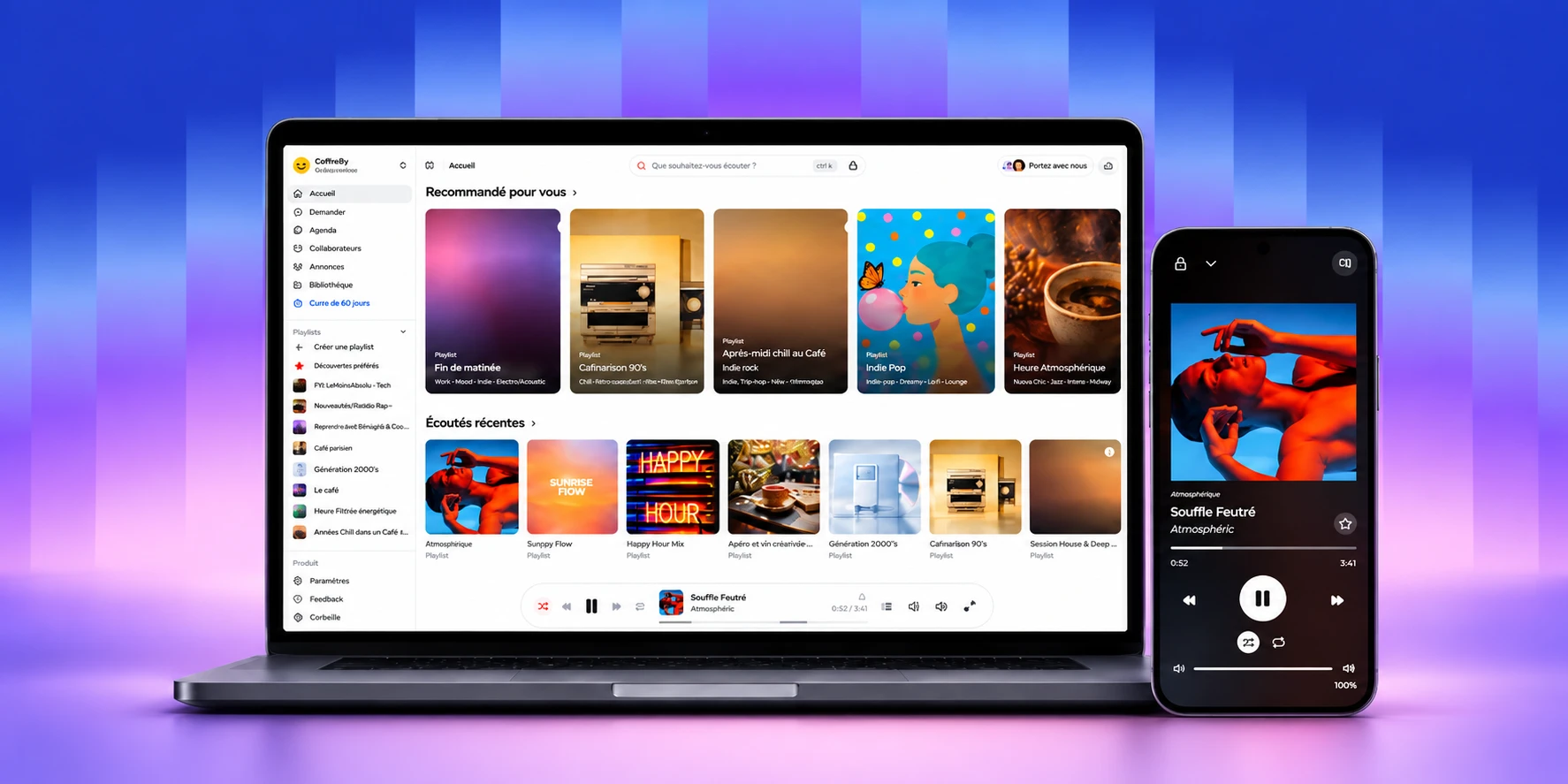 Yupy web app and mobile player