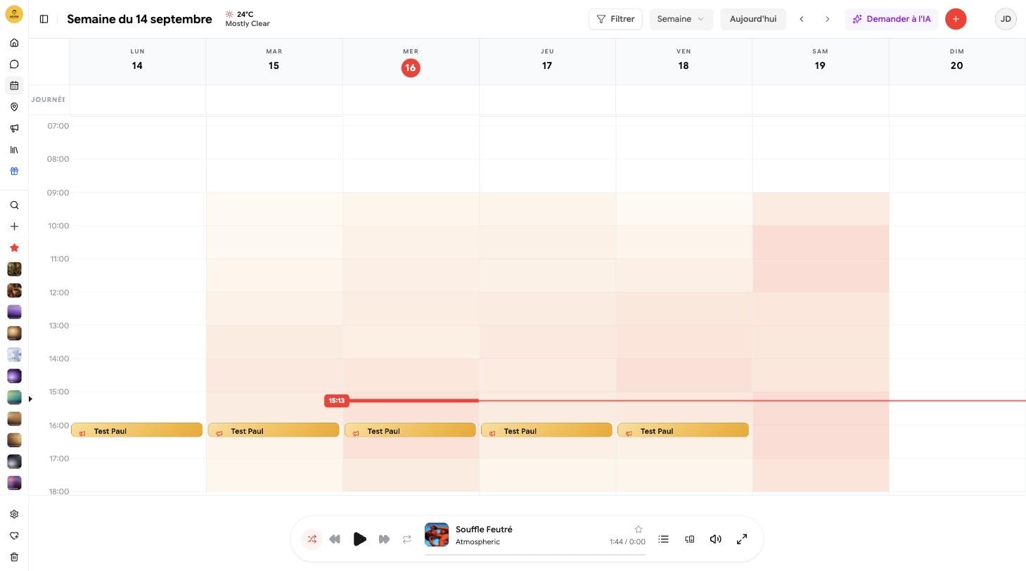 Yupy weekly schedule